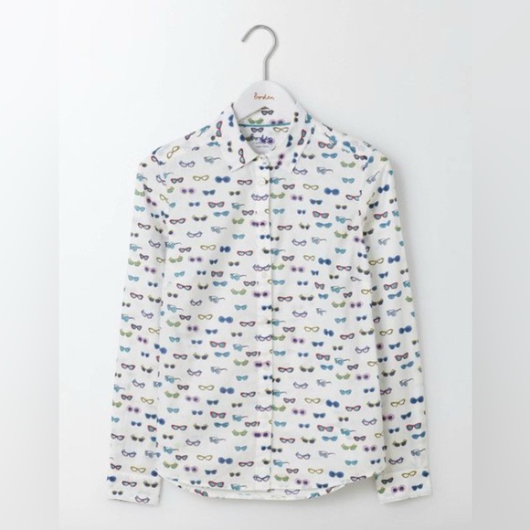 Boden The Classic Shirt button-up shirt in a multi-color sunglasses print - Picture 4 of 11